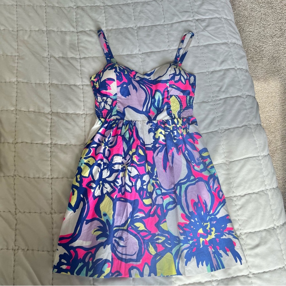 Lilly Pulitzer Christine Mini Dress in “Tropical Pin Catwalk” Size 4